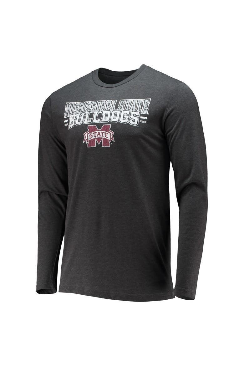 Men's Concepts Sport Maroon/Heathered Charcoal Mississippi State Bulldogs Meter Long Sleeve T-Shirt & Pants Sleep Set, Alternate, color, Maroon