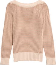 Veronica Beard Orlian Stripe Stretch Cotton Sweater