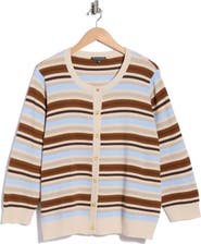 Adrianna Papell Stripe Cardigan
