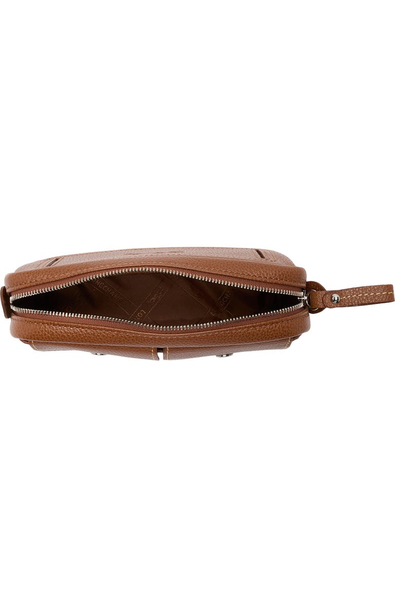 Longchamp Wide Cosmetic Case, Alternate, color, Cognac