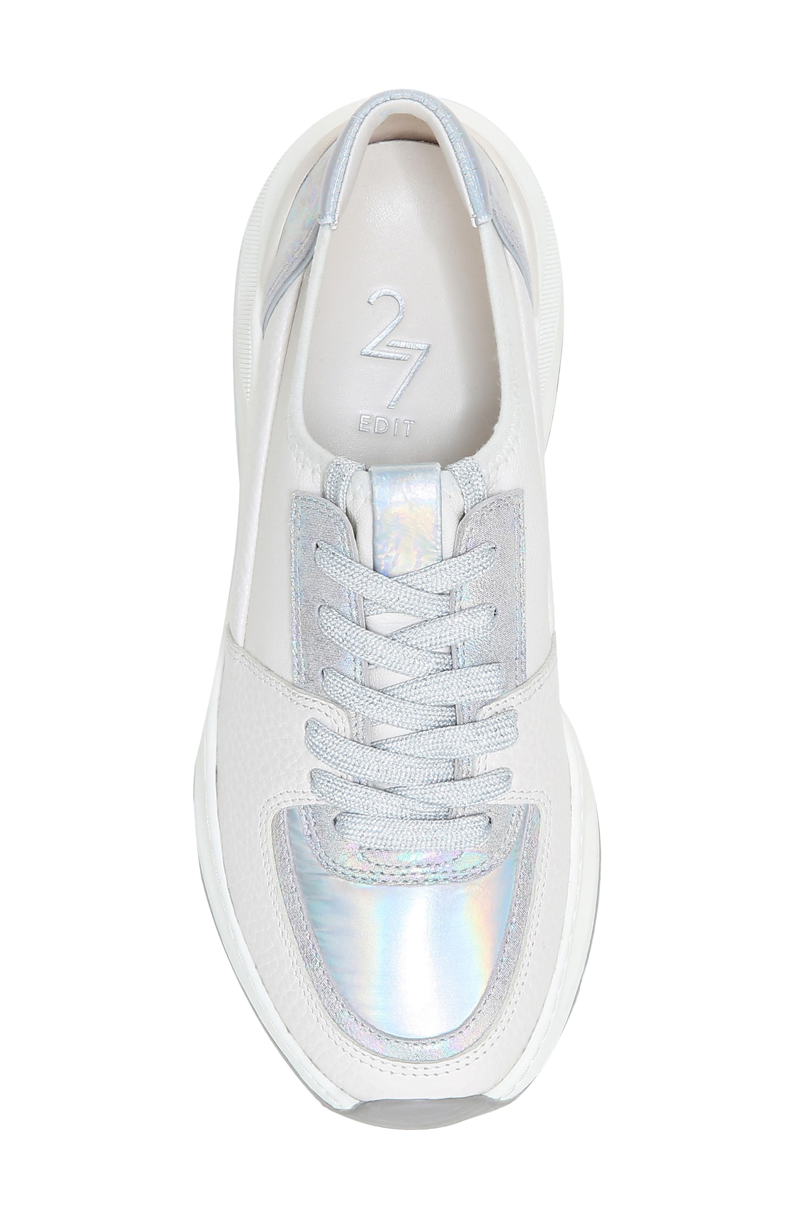 Bev Sneaker, Alternate, color, SATIN PEARL LEATHER