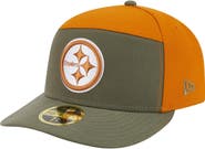 New Era Men's New Era Olive/Brown Pittsburgh Steelers Two-Tone Color Pack Split Panel 59FIFTY Fitted Hat