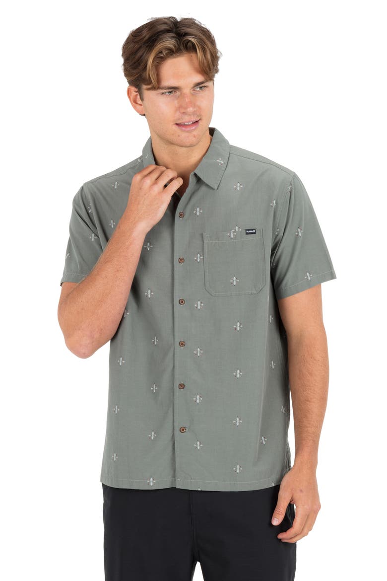 Incon Aero Short Sleeve Button-Up Shirt, Alternate, color, GREAT WHITE COMBO