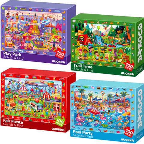 Kids Jigsaw Puzzles 100 Piece - Animal, City, Nature & Everyday Life Themes