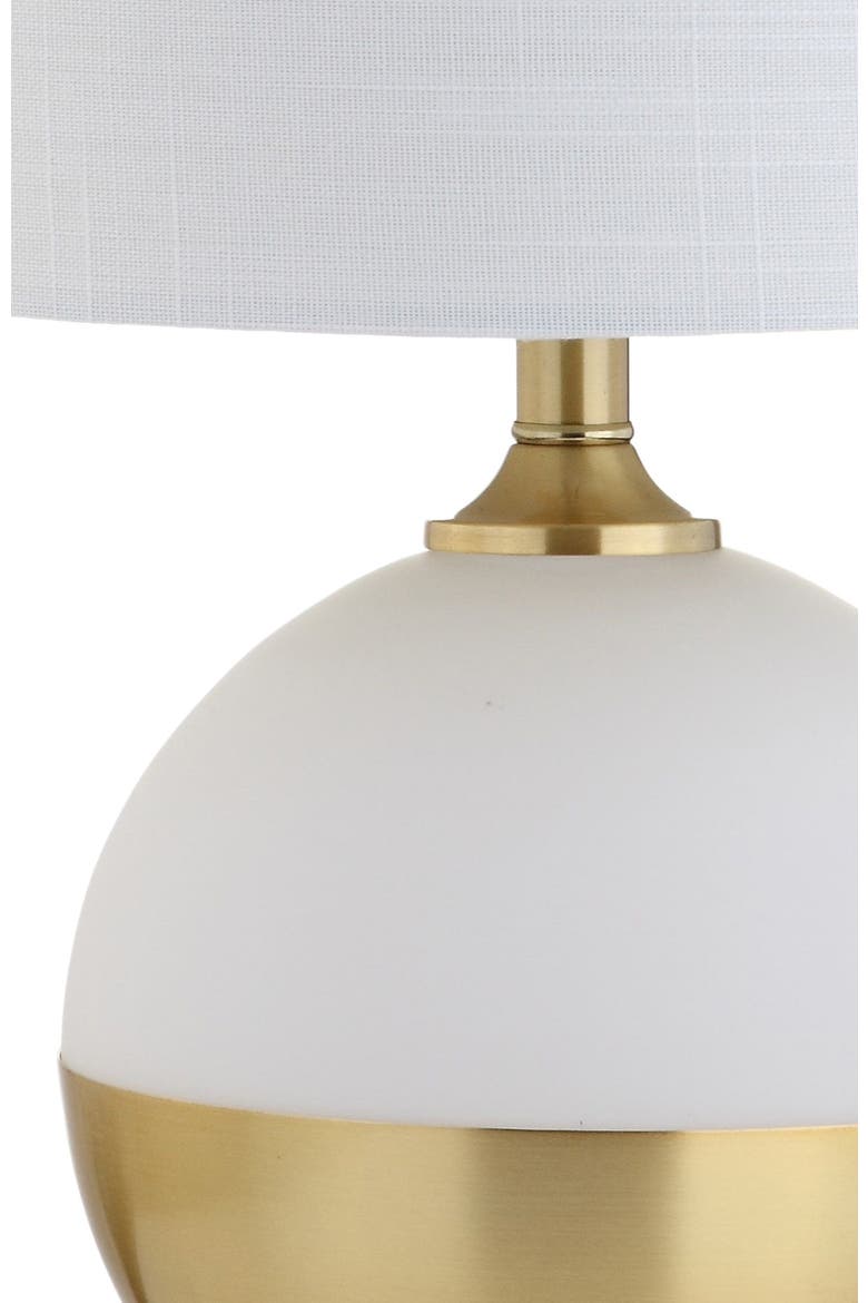 Carr 23.5" Ceramic/Metal LED Table Lamp, White/Brass, Alternate, color, White/Brass