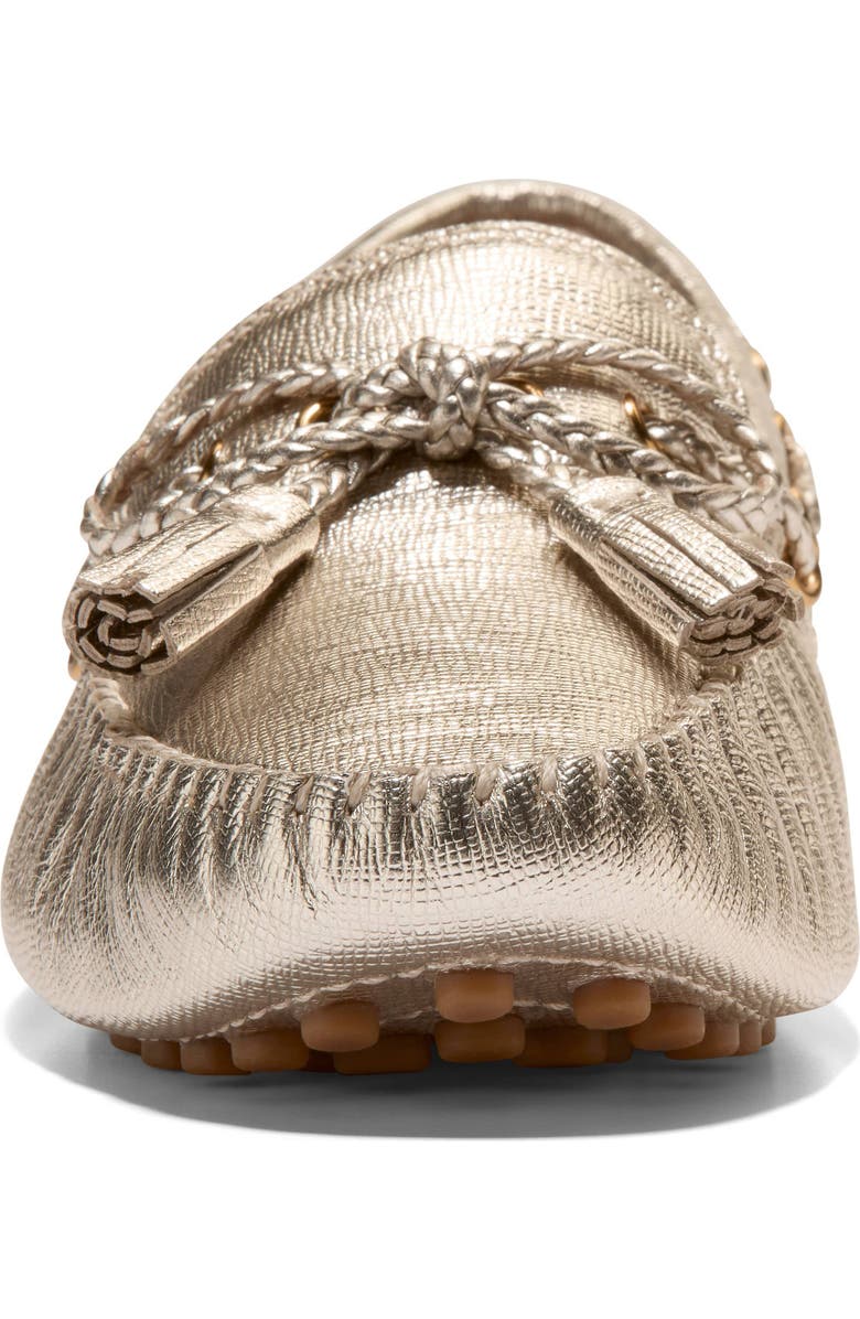 Cole Haan Gissella Driving Loafer, Alternate, color, Soft Gold Metallic Leather
