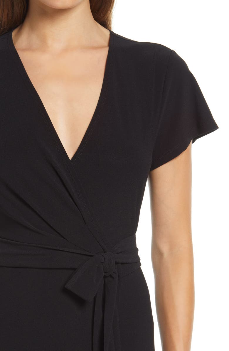 Halogen<sup>®</sup> Crossover Short Sleeve Wrap Dress, Alternate, color, 