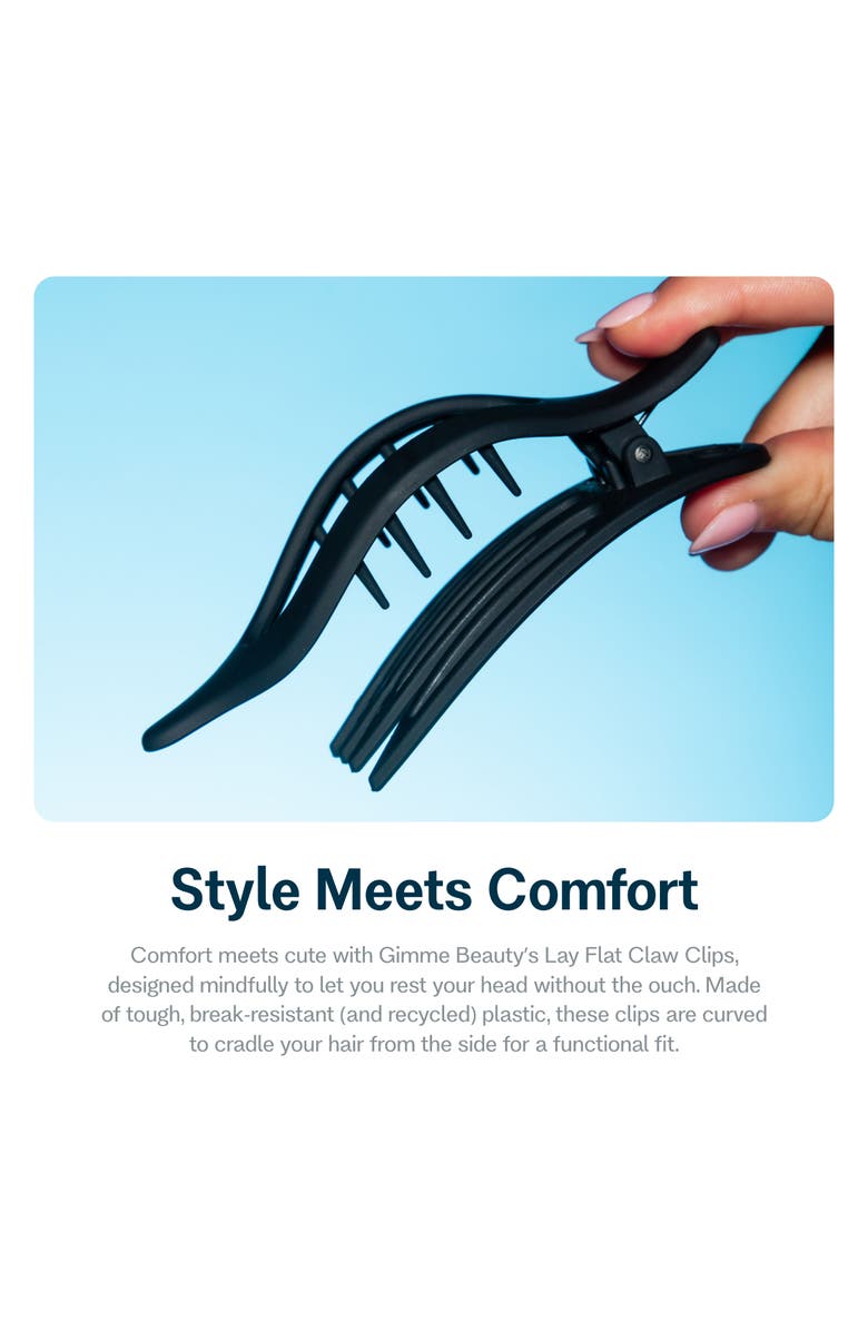 Gimme Beauty Lay Flat Oval Claw Clip Duo, Alternate, color, Brown