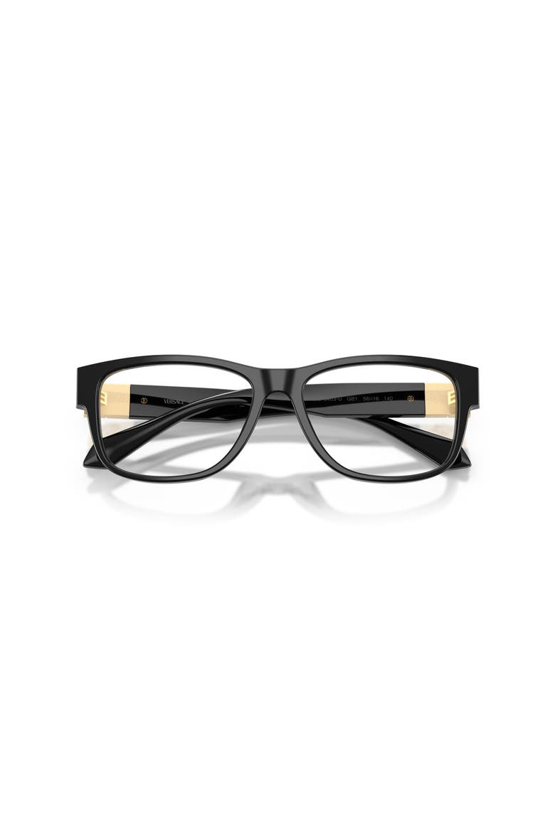 56mm Rectangle optical glasses, Alternate, color, Black