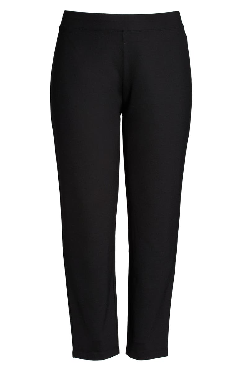 Eileen Fisher Slim Ankle Pants, Alternate, color, Black