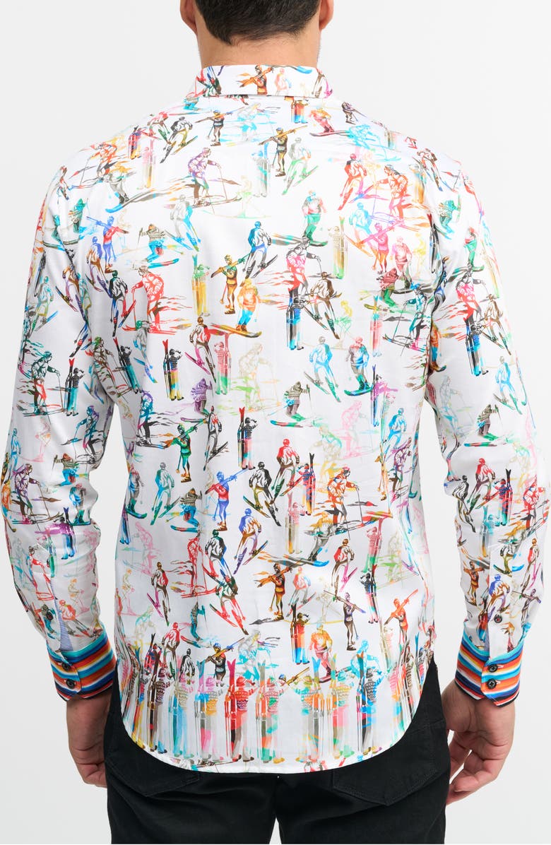 Robert Graham Off Piste Stretch Button-Up Shirt, Alternate, color, 