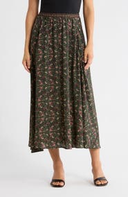MAX STUDIO Satin Midi Skirt