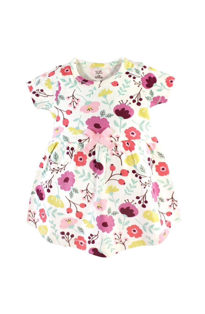 Touched by Nature Organic Cotton Dress and Cardigan, Alternate, color, Botanical