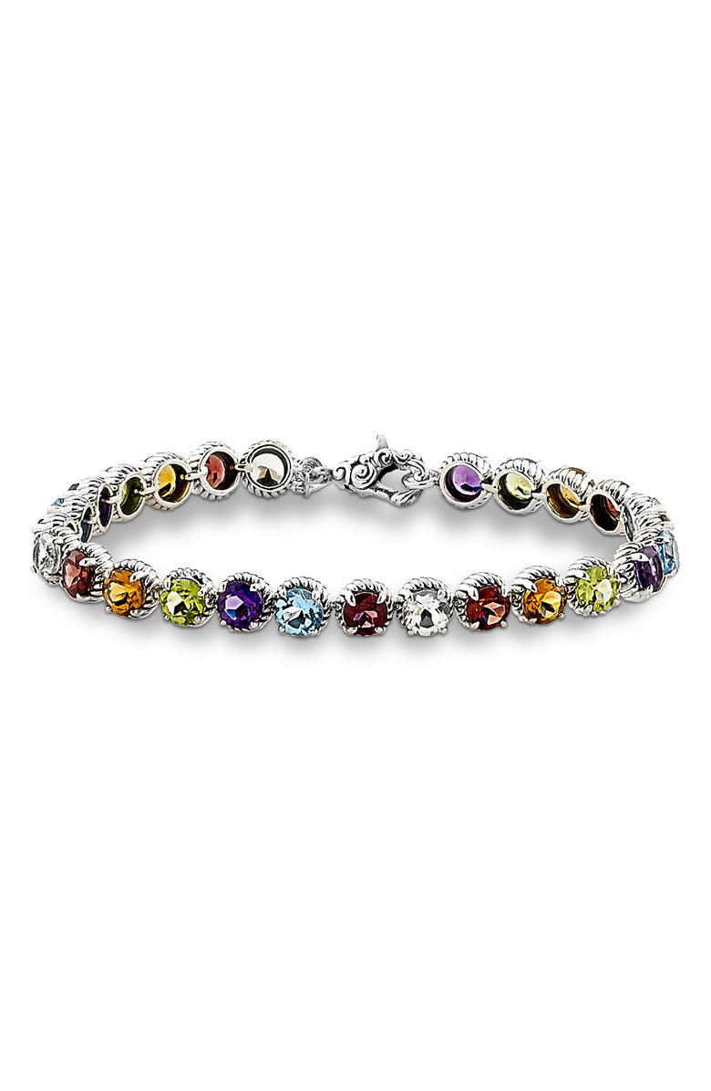 SAMUEL B. Multi Stone Tennis Bracelet, Main, color, Rainbow Multi