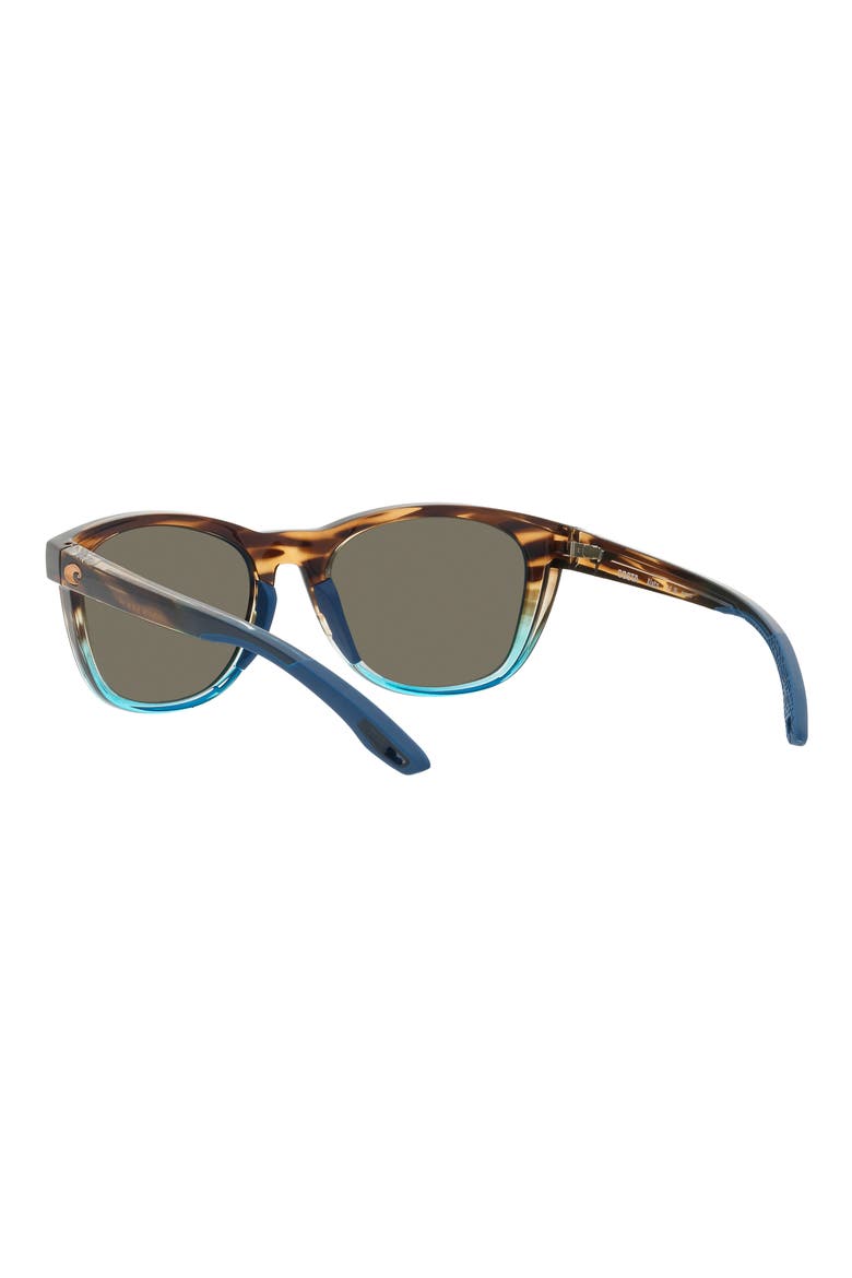 Aleta 54mm Mirrored Polarized Round Sunglasses, Alternate, color, BLUE MIRROR