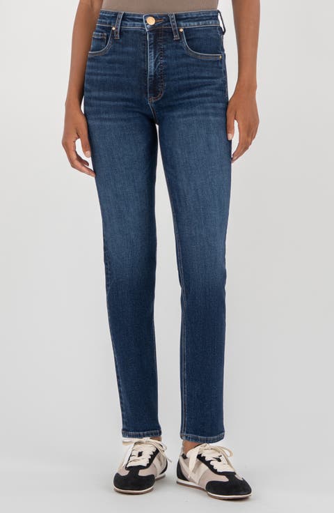 Elizabeth High Waist Ankle Straight Leg Jeans (Explore)
