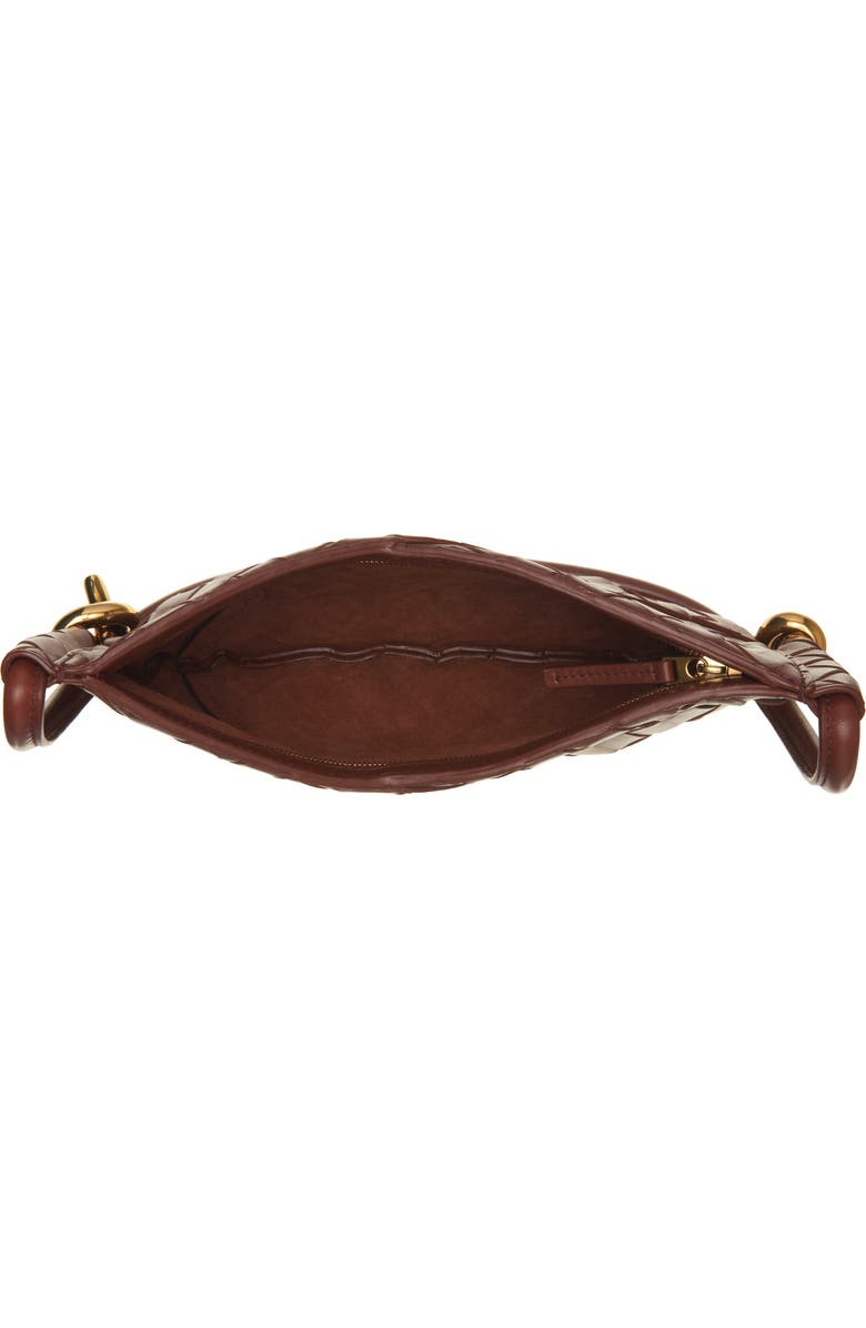 Bottega Veneta Mini Solstice Intrecciato Leather Hobo Bag, Alternate, color, 2506 Sapele-Muse Brass