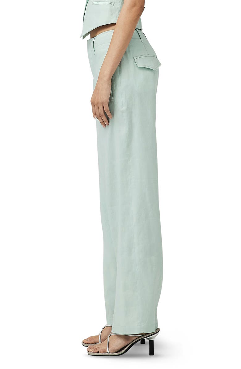 rag & bone Dylan Crop Linen Blend Trousers, Alternate, color, 