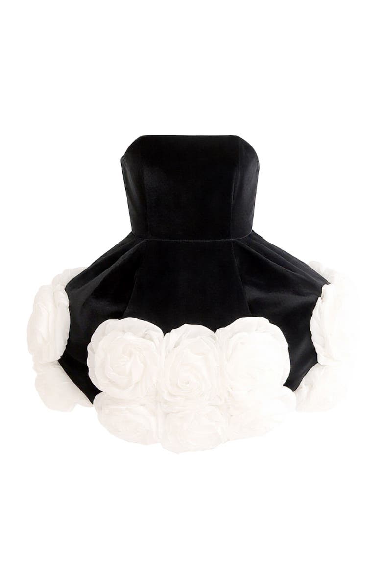 Tulleen Floral Strapless Dress, Main, color, Black