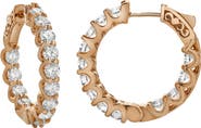 LuvMyJewelry Lilith 14K Gold Diamond Hoop Earrings - 4 Cts