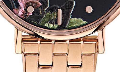 Ted Baker Floral Bracelet Watch In Gold