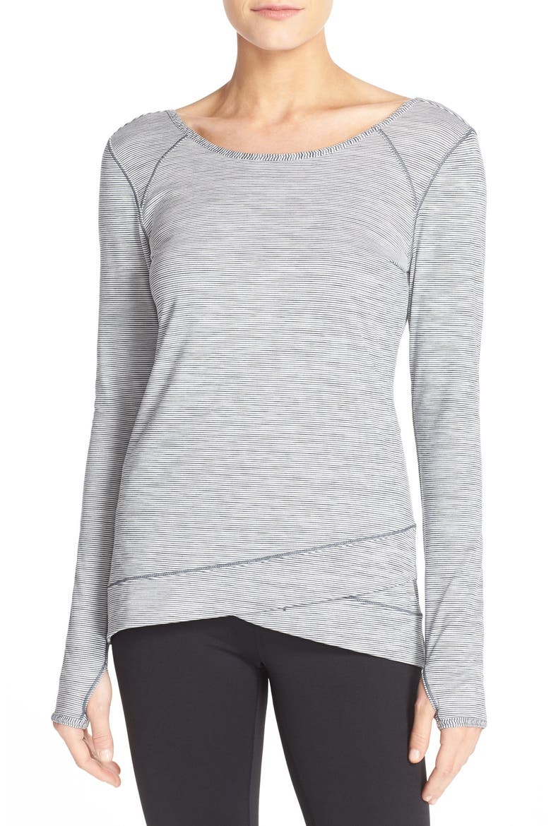 Layer Me Pullover, Main, color, BLACK WHITE STRIPE