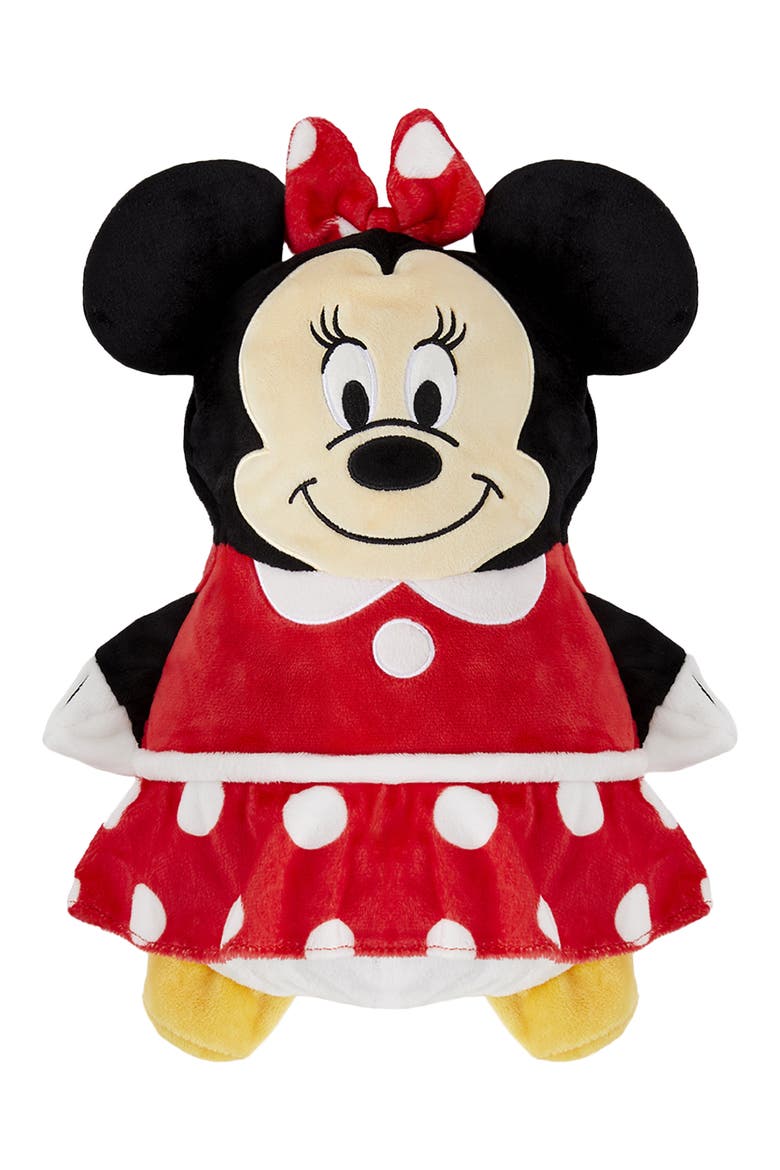 Disney Minnie Mouse 2-in-1 Stuffed Animal Hoodie, Alternate, color, BLACK / RED MIX