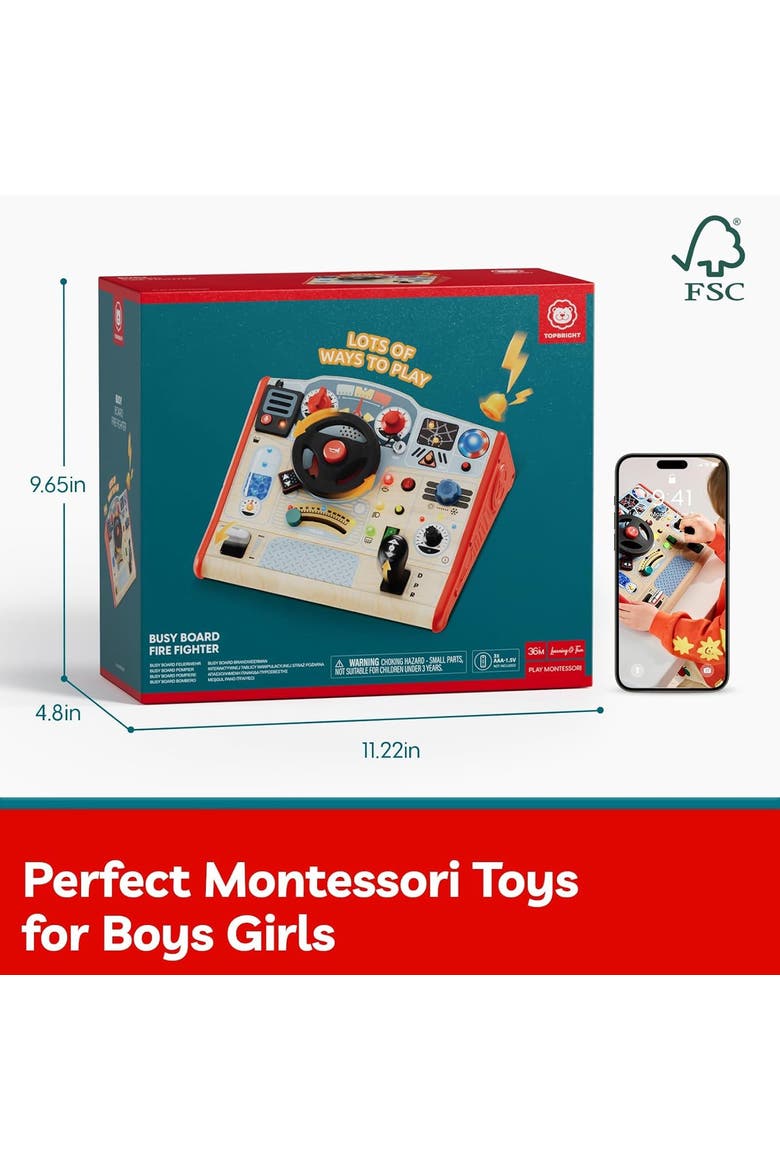 Kids Car Driving Busy Board Sensory Montessori Toy, Alternate, color, Multicolor