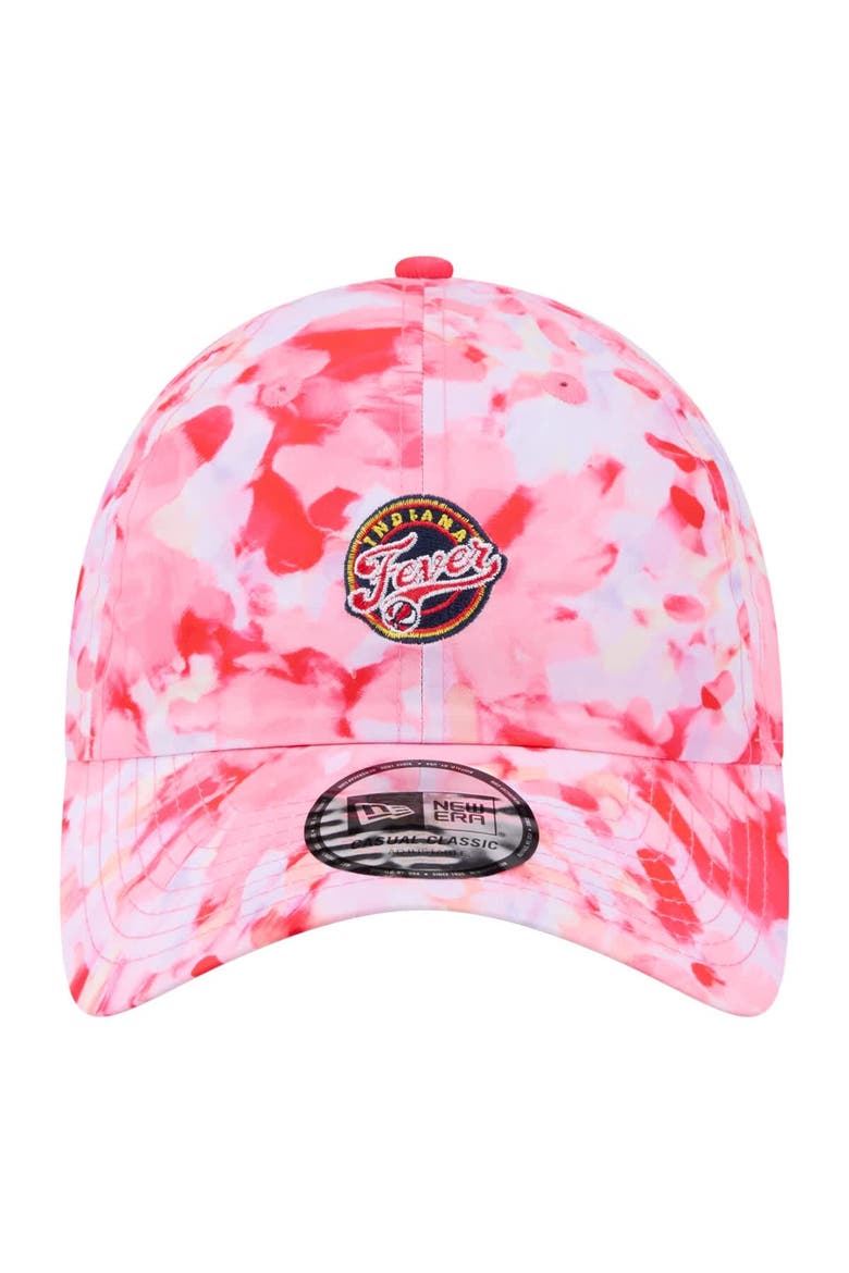 Women's New Era  Red Indiana Fever Floral Print Casual Classic Adjustable Hat, Alternate, color, Red