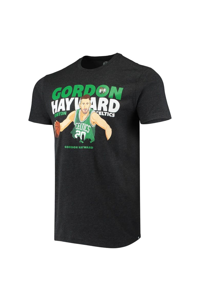 Men's Gordon Hayward Heathered Black Boston Celtics Player Graphic T-Shirt, Alternate, color, Black