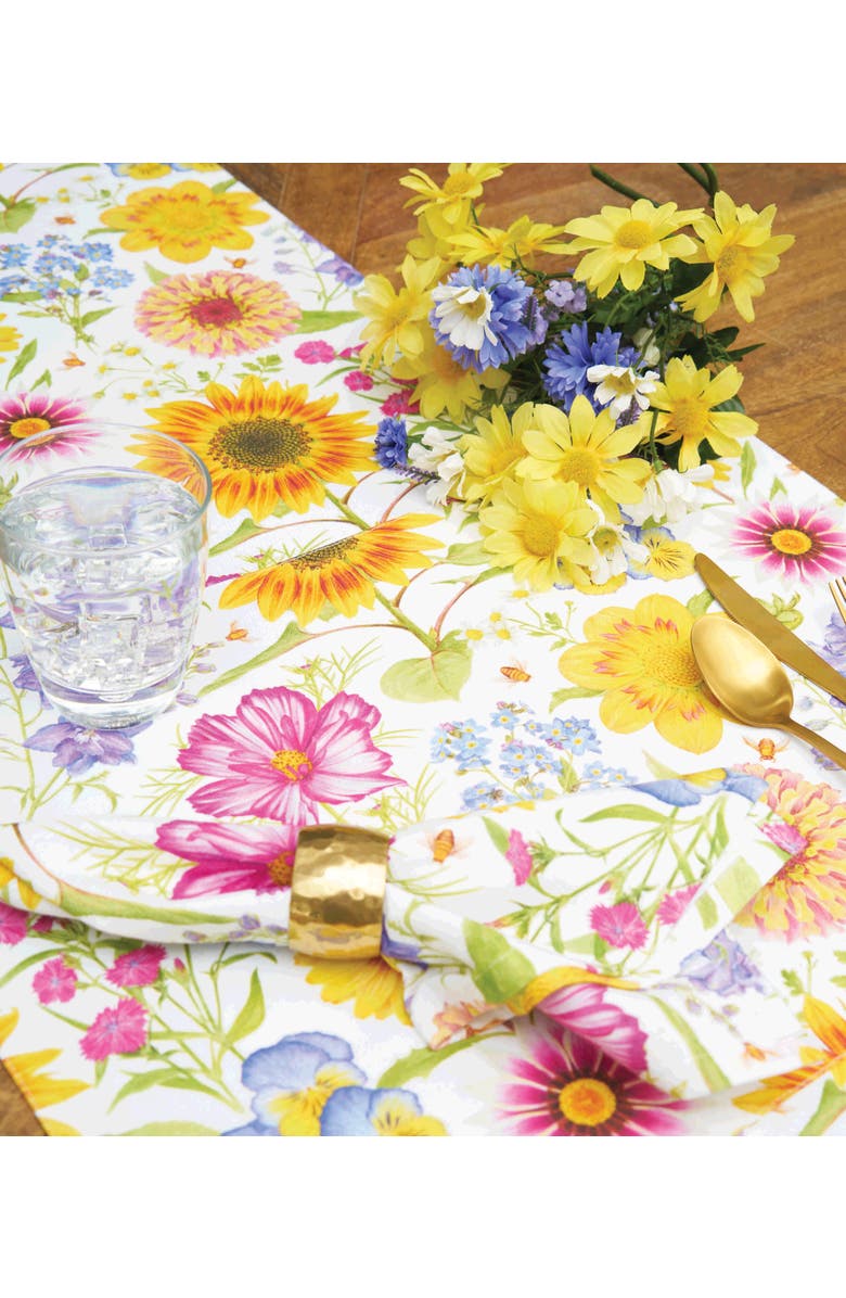 C&F Home Spring Blooms Sunflower Cotton Kitchen Dishtowel, Alternate, color, Orange