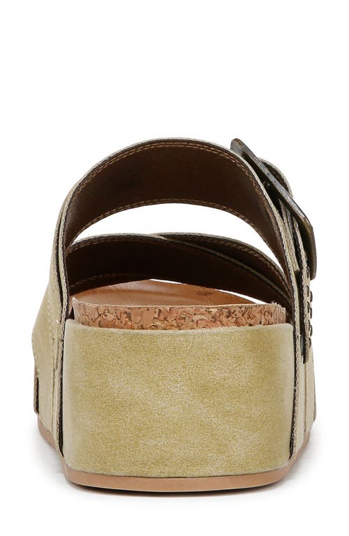 Blowfish Malibu Iris Platform Wedge Slide Sandal In Pistachio Faux Suede