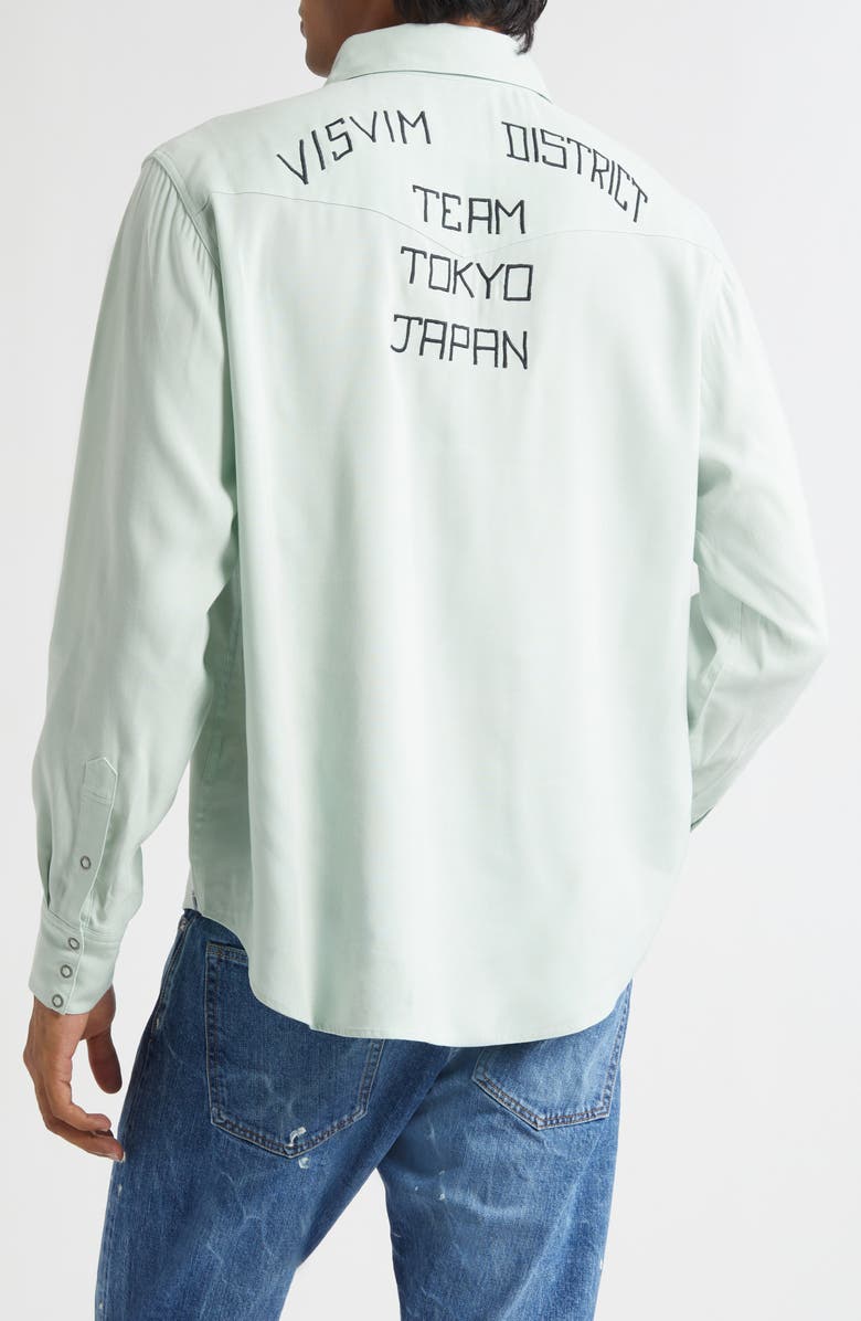 VISVIM Four Corners Western Shirt, Alternate, color, Light Green