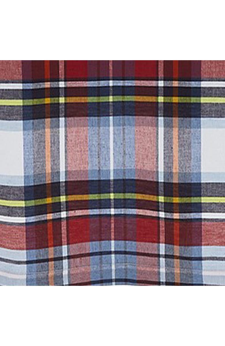 tag Weekend Blue Red Plaid Cotton Tablecloth for Dining, Alternate, color, Red