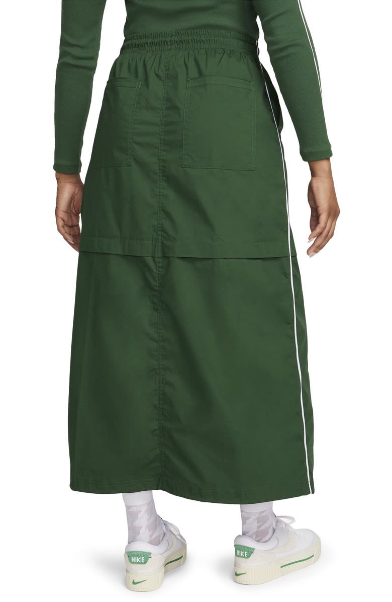 Nike Sportswear Woven Maxi Skirt, Alternate, color, Fir/ White