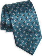 ZEGNA TIES Geometric Mulberry Silk Tie