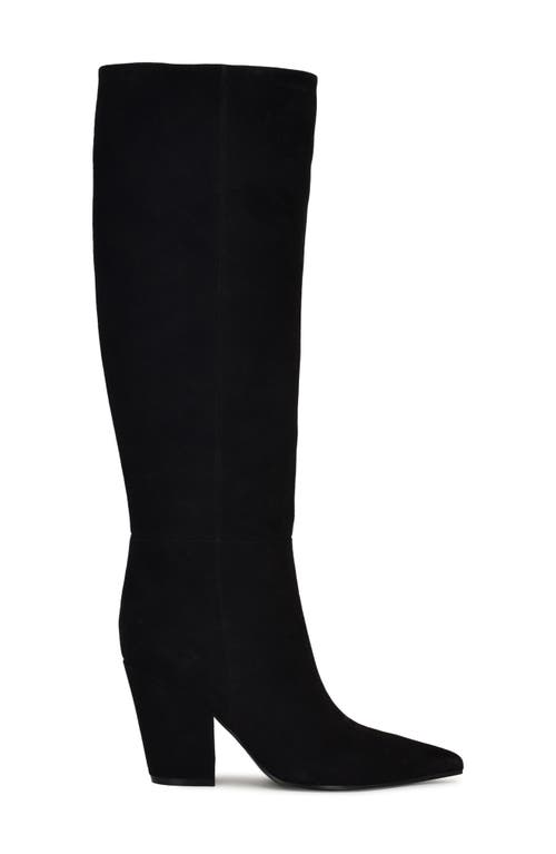 Nine West Adera Pointed Toe Knee High Boot In Black