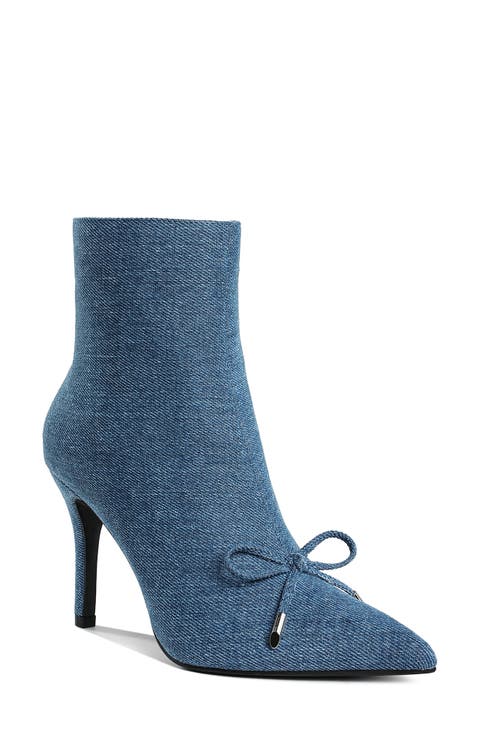 Milda Denim Pointed Toe Bootie (Women)