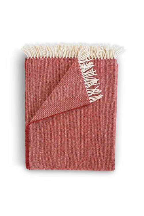 Evangeline Lightweight Herringbone Throws In Orange