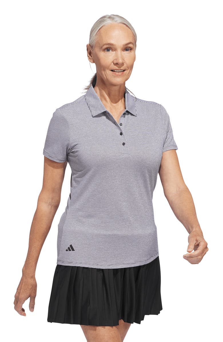 adidas Stripe Golf Polo, Alternate, color, Black