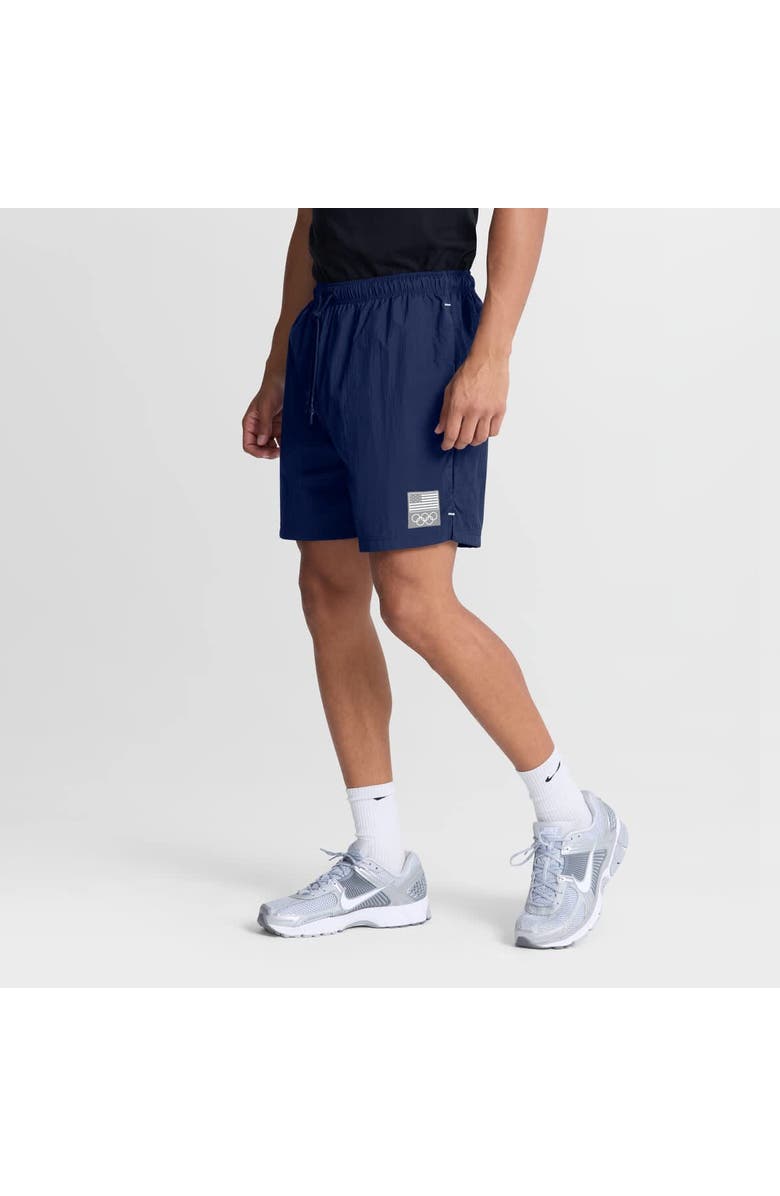 FANATICS Men's Fanatics Navy Team USA In the Zone Badge Woven Shorts, Main, color, Navy