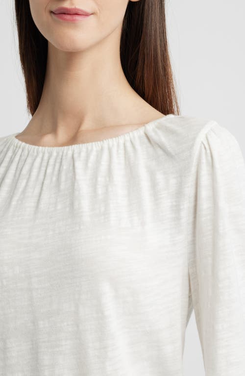 Caslonr Caslon(r) Gathered Neck Top In Ivory Cloud