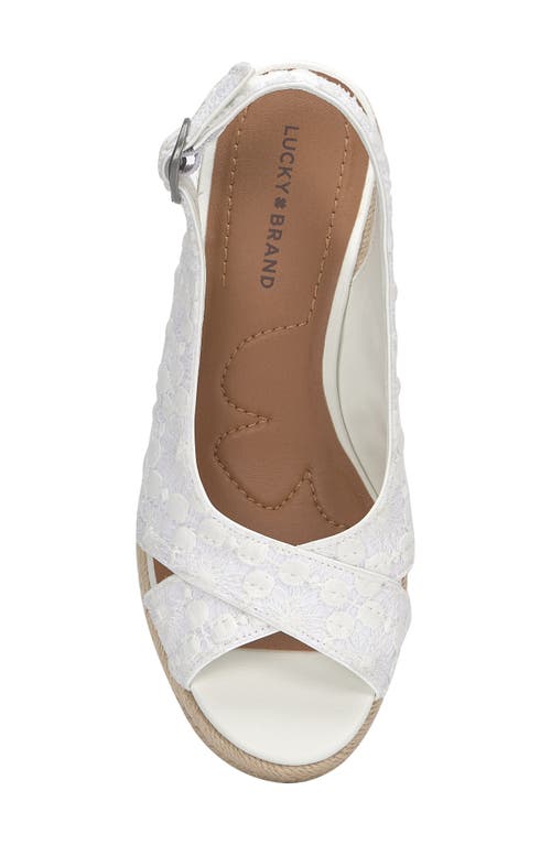 Shop Lucky Brand Cyrila Platform Wedge Sandal In White