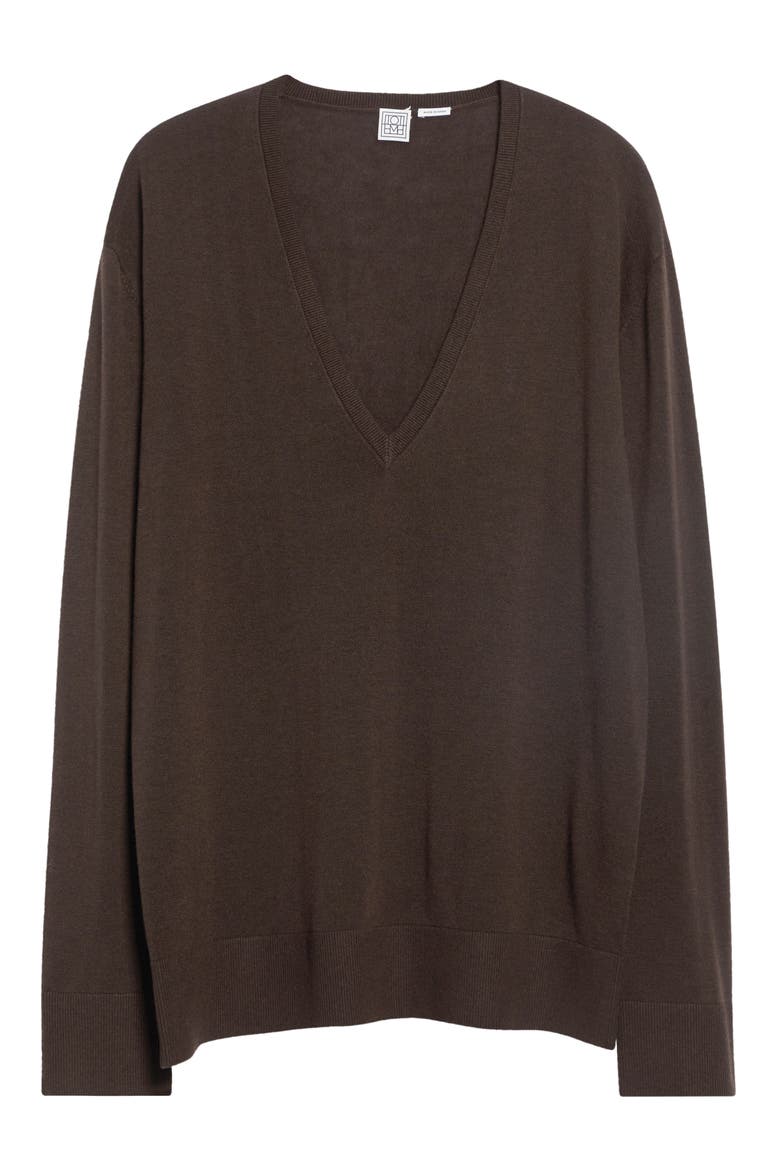 V-Neck Knit Top, Main, color, FONDANTE