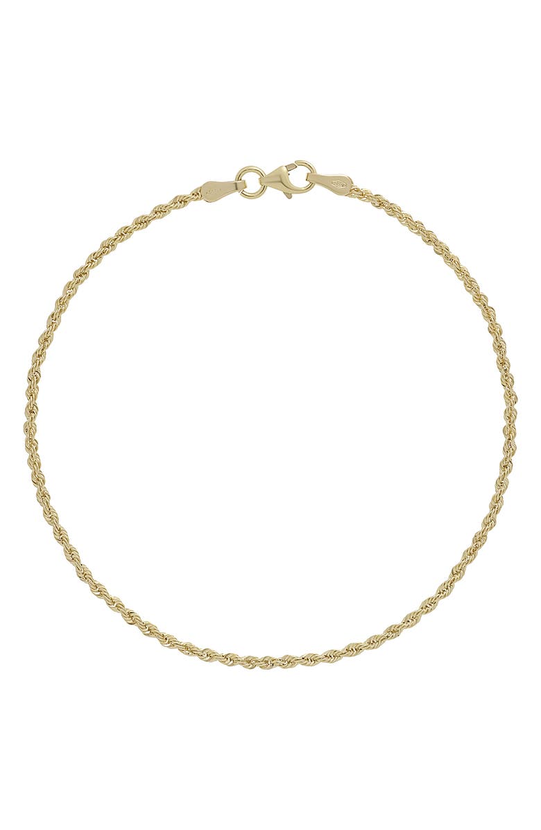 Bony Levy 14K Gold Rope Chain Bracelet, Main, color, 