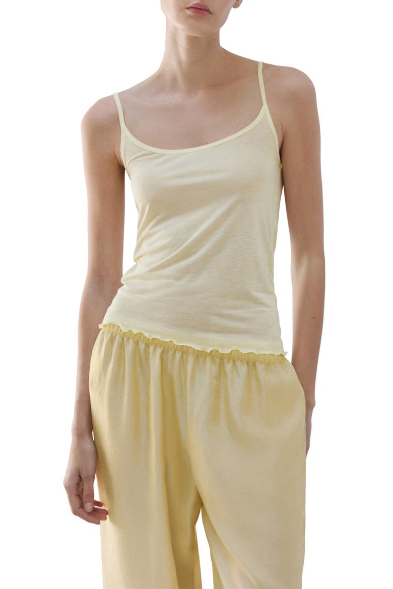 Microfiber Pajama Camisole, Main, color, PASTEL YELLOW