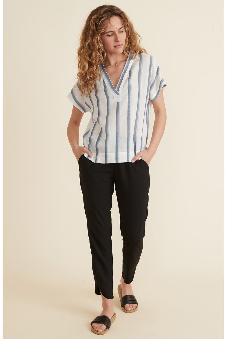 Re-Spun Allison Pull-On Pants, Alternate, color, BLACK