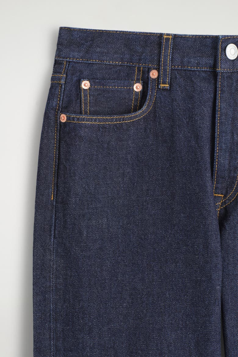 Chord Straight-Leg Jeans, Alternate, color, DARK INDIGO