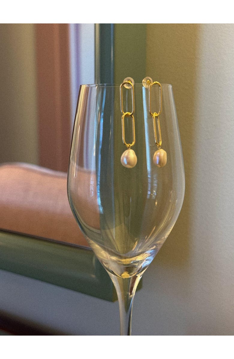 seree Carla Pearl drop earrings, Alternate, color, 