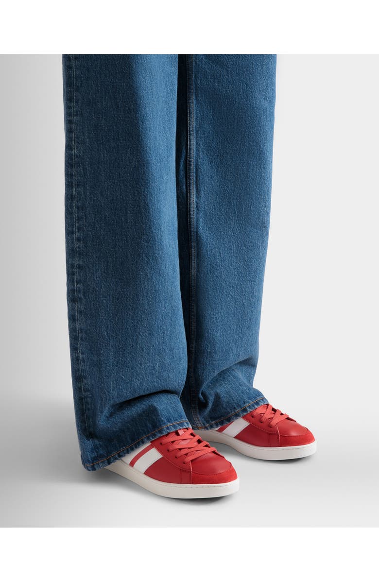 Bally Tennis Sneaker In Candy And Leather, Alternate, color, Red